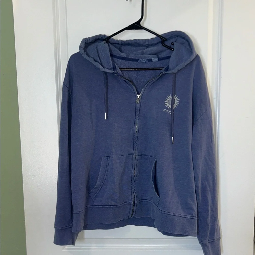 Roxy lightweight blue zip up hoodie - Picture 2 of 7